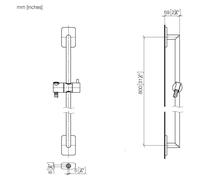 Garniture de douche Dornbracht LULU sans douchette à main, rosace 78x55mm, 26413710-33