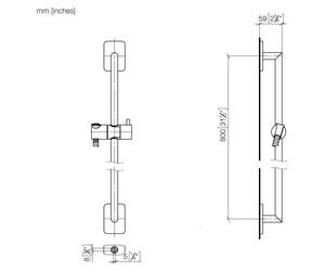 Garniture de douche Dornbracht LULU sans douchette à main, rosace 78x55mm, 26413710-33