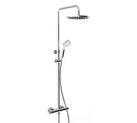 Garniture de douche thermostatique apparente Gessi avec raccords 1/2 cachés, pour douche à main anticalcaire 100 mm ou douche de tête 250 mm, 35175713, Couleur: Laiton antique