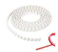 Garniture de moulage flexible en PVC de 3 m, moulage adhésif pliable avec un rouleau de ruban adhésif, garniture décorative polyvalente en demi-perle 3D pour bord mural, bordure de cadre de miroir et