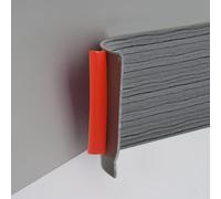 Garniture de plinthe en PVC blanc auto-adhésive, couvertures de plinthes flexibles, bande de moulage de panneau de base murale à décoller et à coller, ruban de moulage de plinthe(Dark Grey,10cm/5M)