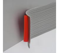 Garniture de plinthe en PVC blanc auto-adhésive, couvertures de plinthes flexibles, bande de moulage de panneau de base murale à décoller et à coller, ruban de moulage de plinthe(Grey,10cm/24M)