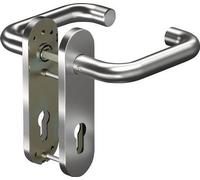Garniture de poignée courte CORE+ 8100 8 mm / 7051K 72 mm PZ AL aluminium F1 arrondie