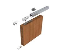 Garniture de porte coulissante - HELM - Modèle 73 - Pour vantail bois - Charge jusqu'à 80 kg - Épaisseur 20 mm