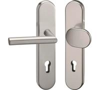 Garniture de sécurité Grundmann 2552 en forme de L, 8,5 mm, RC2, inox mat