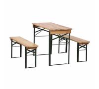 Garniture de Tente Bière 110x50x70cm Pliable Ensemble Chapiteau 2 Bancs & 1 la