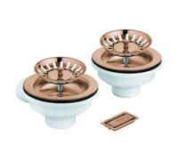 Grohe - Garniture de vidage pour évier, Warm Sunset brossé 40997DL0