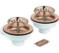 Garniture de vidage GROHE, sans excentrique, pour éviers de cuisine avec 1 bassin, avec élément de recouvrement, 40997DL0
