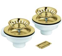 GROHE Grille d'écoulement évier 40997GN0 – 1 cuve sans excentrique, cool sunrise brossé