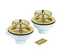 GROHE Grille d'écoulement évier 40997GN0 – 1 cuve sans excentrique, cool sunrise brossé