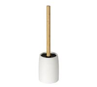 Garniture de WC Mod. Altavalle sur Pied en polyrésine et Bambou pour Salle de Bain Moderne Ø 10,5 cm Hauteur 38,5 cm Blanc Noir Naturel