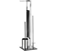 Garniture de WC sur pied WENKO Brosses de WC Rouleaux de papier RIVALTA acier inoxydable