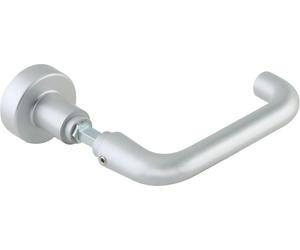 Garniture DORMA-Glas 10.316 sans rosaces, avec tige amovible, argent anodisé