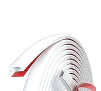 Garniture en caoutchouc avec moulure adhésive quart de, White | Moulure quart de rond flexible avec garniture en caoutchouc adhésif pour bords muraux, coin et armoire d ' escalier