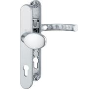 Garniture interchangeable LIÈGE sur plaque étroite, bouton, 67 - 72, argent anodisé