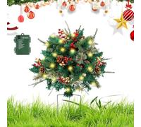 Garniture Pour Jardinière De Noël Extérieur Décorations de Fêtes | Remplissage de Pot Décoratif pour Fêtes Pour Propriétaires Décorateurs Porche Porte d'Entrée Patio Escalie