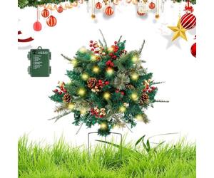 Garniture Pour Jardinière De Noël Extérieur Décorations de Fêtes | Remplissage de Pot Décoratif pour Fêtes Pour Propriétaires Décorateurs Porche Porte d'Entrée Patio Escalie