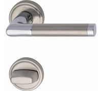 Garniture pour porte intérieure Capri HOPPE laiton chromé aspect inox mat - 282