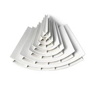 Garniture quart de rond en PVC résistant à l'eau, insert de rayon | Moulure Courbe pour Panneaux Bois de 18 mm, Finition Arrondie, Découpable, Meubles, Rayons R18-R200, 2 m
