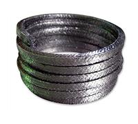 Garniture tressée en graphite, flexible et expansée for presse-étoupe de pompe, tige de soupape ou joint mécanique, longueur 1000 mm, 6 mm x 6 mm x 1000 mm(6mmx6mmx1000mm)