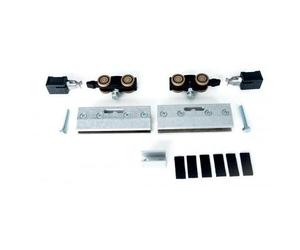 Garniture Xperta pour porte en verre 100 kg avec pinces à verre - 2 softclose ARGENTA