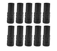 Garosa 10 Pcs E14 Métal Tube Tête De Lampe Boîtier Fer pour Bougie Lampe Titulaire Tube Base De La Lampe 25x80mm Lustre en Cristal Tube Accessoires D'éclairage Raccords(Le Noir)