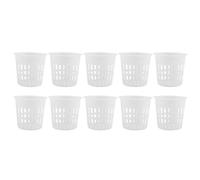 Garosa 10pcs / Set paniers hydroponiques Jardin Net Tasses Pots en Plastique de pépinière Germination Pots Seau Panier pour la Culture hydroponique Jardin Balcon(Blanc)