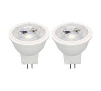 Garosa 2 Pièces MR11 GU4 Ampoules LED Projecteur 3W Source de Lumière Blanche 410LM Angle de Faisceau de 38 Degrés Basse Tension 12-24V DC Variable pour Armoires D'éclairage sur (Blanc froid
