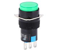 Garosa 5 Pièces Interrupteur à Bouton-poussoir Interrupteur à Bouton Rond momentané en Métal Plastique Filetage 16mm SPDT 3PIN AC 250V 3A DC 30V 5A pour la Réparation d'équipement de Panneau de