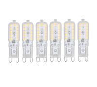 Garosa 6pcs Ampoule LED G9, 5w Ampoules de Lustre Couvercle Transparent Ampoule à économie D'énergie pour éclairage Suspendu à la Maison, Applique Murale, éclairage de Paysage(#6)
