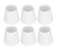 Garosa Abat-jour de Remplacement 6 Pièces Couvercle de Lumière Blanche pour Support d'ampoule E14 Abat-jour Mural 14 Mm Facile à Installer pour Plafonnier Applique Murale Maison Couloir Chambre
