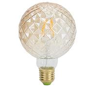 Garosa Ampoule en Verre de Style Antique, Ampoule Décorative LED G95 220V E27 4W 2700K 360LM Ampoule en Verre Lampe à Filament LED Ananas Intérieure Ampoule Vintage, Ampoules LED (GOLD)