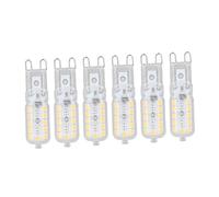 Garosa Ampoule LED G9 5W, 6 Pièces Ampoule LED G9 5W Dimmable Lumière à 360 Degrés Facile à Installer Large Gamme d'applications Couvercle Transparent Excellent, Accessoires (Blanc