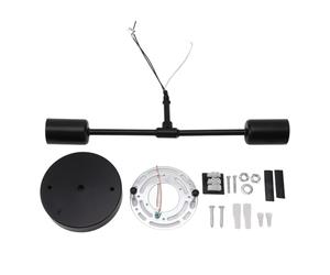 Garosa Applique Murale Double E27 à 2 Ampoules Salle de Bain Chambre Étanche Idéale pour Couloir Lampe avec Support Robuste Design Moderne