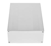 Garosa Boîtier de Projet électronique, Boîtier en Alliage d'aluminium 6063 T5 pour Circuit imprimé 68 X 145 X 200 Mm, de Câblage Blanc argenté avec Couvercle de pour les Utilisateurs d'électronique
