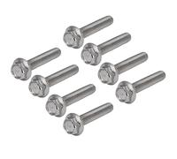 Garosa Boulon à Tête Hexagonale à Embase, M10x1.5 Pas Gros, A2-70 Inox, | Rondelle de joint intégrée, résistance à la traction 700N/mm², norme DIN6921, résistante à la corrosion, fixation