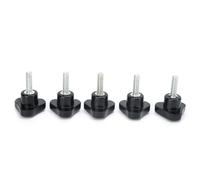 Garosa Boulon de Bouton M6 Poignée de Verrouillage Triangulaire Poignée en Plastique et en Acier Écrou de Bouton Rotatif 5 Pièces 32 Mm OD 10 Mm 20 Longueur de Vis pour le Réglage de la Machine de