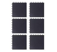 Garosa Carreaux de Sol de Garage Emboîtables 12x12, Paquet de 6 PP Robuste | Tapis de Coussin imbriqué, Surface Texturée Antidérapante, à Clipser, capacité de 10 000 Lb, pour Sous-sol D'atelier