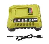 Garosa Chargeur de Batterie 40 V avec Indicateur LED Montable au Mur 72 W Charge Rapide pour Batteries Lithium-ION 40 V OP4050A OP40601 OP4015 OP4026 OP4030 OP4040 (Prise UE 250V)