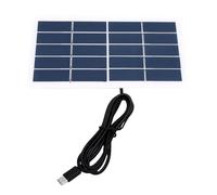 Garosa Chargeur de Panneau Solaire 2W 5V, pour Camping d'urgence | Silicium Polycristallin, Câble de 1 M, Conception Portable, pour le Chargement de Téléphone de Caméra de sécurité, Lampe de