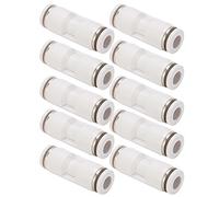 Garosa Connecteurs à Poussoir Droits Raccords de Tubes Pneumatiques en Résine d'acier Inoxydable 10 Pièces PU Blanc 4 Dégagement Rapide 0,1 à 1,5 MPa pour Utilisation de Tuyaux d'air dans les (PU-6)