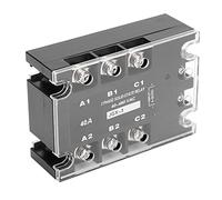 Garosa Contrôleur de Relais à Semi-conducteurs SSR triphasé ABS Aluminium 40 à 480VAC 10A Relais triphasé pour équipement Moyenne Basse Tension Contrôle Industriel monté sur Boulon (4840Z)