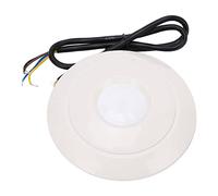 Garosa Détecteur de Mouvement Infrarouge, Capteur de Mouvement à Montage au Plafond ABS, Sortie DC10 à 30 V, Détection à 360 DegréS, Portée de 6 M, Délai de 5 S 10 S 30 pour la Antivol Intérieure