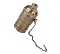 Garosa Douille E27, Support de Lampe de Bureau en Aluminium Vintage avec Chaîne de Traction, Utilisation Facile dans les Cuisines et les Chambres (Bronze)