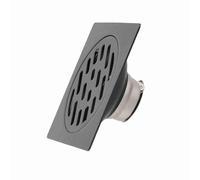 Garosa Drain De Douche Carré Acier Inoxydable avec Amovible Ronde Couverture De Modèle Rotatif Plancher Siphon De Sol Anti-Odeur Salle De Bain Large Calibre Attraper Cheveux(Common Floor Drain)