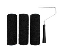 Garosa Ensemble de Manchon de Rouleau à Peinture texturé en Nylon 9 Pouces | Nylon Haute densité Empêche la Perte de Fibres, Ensemble Complet avec Rouleaux et Poignée, pour Texturage des Murs et