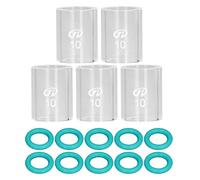 Garosa Ensemble de Tasses en Verre de Soudage, Matériel en Verre, Kit de Tasses en de Soudage TIG, 5 Pièces, 10 Pièces, Joint Torique pour WP 9 20 25 17 18 26, Consommables pour Soudeurs TIG