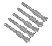 Garosa Jeu de Forets à Percussion Rotatifs, 5 Pièces, 110 Mm, 6 Mm, 2 Cannelures en Spirale, à Pointe en Carbure cémenté, pour le Perçage de la Brique, de la Pierre, de la Maçonnerie, des (18mm)