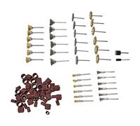 Garosa Kit de Brosses Métalliques en Laiton et Acier Inoxydable, 98 Pièces avec Tambour de Ponçage à Tige de 3 Mm et Roue de Polissage pour le Meulage du Verre en Céramique, le Nettoyage et le
