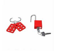 Garosa Kit de Consignation et Verrouillage Industriel, Moraillon de | Construction en Nylon et Aluminium, pour maintenance; Compatible 6 Cadenas, étiquettes PVC résistantes.